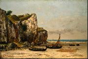 Gustave Courbet Beach in Normandy France oil painting artist